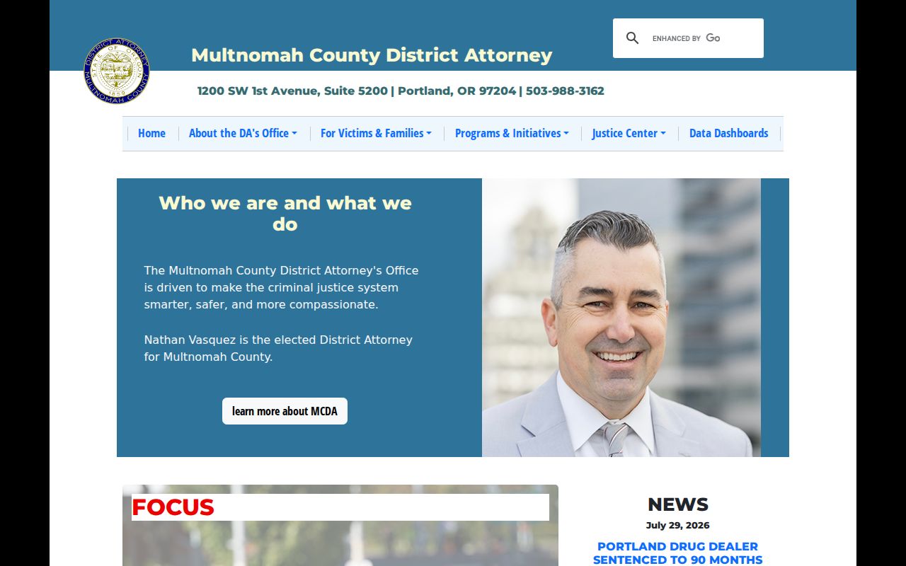 Multnomah County District Attorney official website